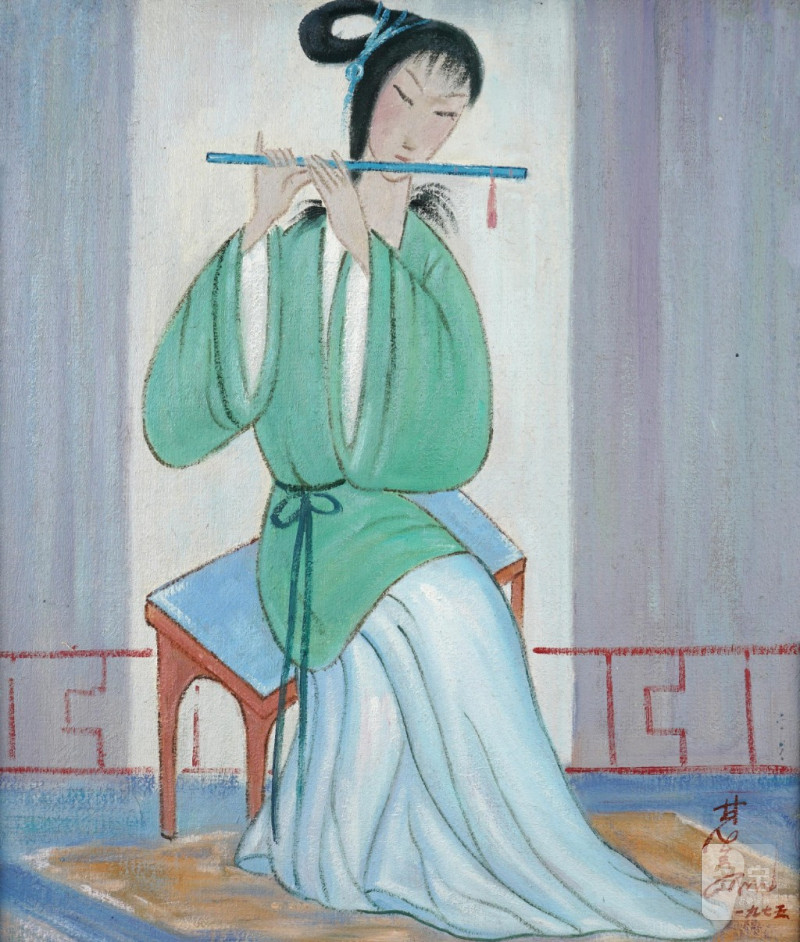   林風眠 仕女油畫
